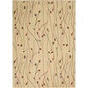 image:imageNourison Home Grafix Red 6 x 9 Area Rug Modern Botanical  Bed Room Living Room Dining Room Kitchen Easy Clean Non Shedding 6x9Cream