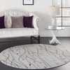 image:imageNourison Home Grafix Red 6 x 9 Area Rug Modern Botanical  Bed Room Living Room Dining Room Kitchen Easy Clean Non Shedding 6x9Grey