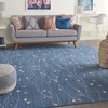image:imageNourison Home Grafix Red 6 x 9 Area Rug Modern Botanical  Bed Room Living Room Dining Room Kitchen Easy Clean Non Shedding 6x9Light Blue