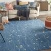 image:imageNourison Home Grafix Red 6 x 9 Area Rug Modern Botanical  Bed Room Living Room Dining Room Kitchen Easy Clean Non Shedding 6x9Light Blue