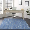 image:imageNourison Home Grafix Red 6 x 9 Area Rug Modern Botanical  Bed Room Living Room Dining Room Kitchen Easy Clean Non Shedding 6x9Light Blue