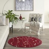 image:imageNourison Home Grafix Red 6 x 9 Area Rug Modern Botanical  Bed Room Living Room Dining Room Kitchen Easy Clean Non Shedding 6x9Red