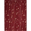 image:imageNourison Home Grafix Red 6 x 9 Area Rug Modern Botanical  Bed Room Living Room Dining Room Kitchen Easy Clean Non Shedding 6x9Red
