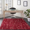 image:imageNourison Home Grafix Red 6 x 9 Area Rug Modern Botanical  Bed Room Living Room Dining Room Kitchen Easy Clean Non Shedding 6x9Red