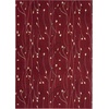 image:imageNourison Home Grafix Red 6 x 9 Area Rug Modern Botanical  Bed Room Living Room Dining Room Kitchen Easy Clean Non Shedding 6x9Red