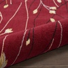 image:imageNourison Home Grafix Red 6 x 9 Area Rug Modern Botanical  Bed Room Living Room Dining Room Kitchen Easy Clean Non Shedding 6x9Red