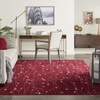 image:imageNourison Home Grafix Red 6 x 9 Area Rug Modern Botanical  Bed Room Living Room Dining Room Kitchen Easy Clean Non Shedding 6x9Red
