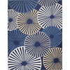 image:imageNourison Home Grafix White 3 x 5 Area Rug  Easy Clean Non Shedding Bed Room Living Room Dining Room Kitchen 3 x 5Navy