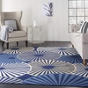 image:imageNourison Home Grafix White 3 x 5 Area Rug  Easy Clean Non Shedding Bed Room Living Room Dining Room Kitchen 3 x 5Navy