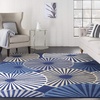 image:imageNourison Home Grafix White 3 x 5 Area Rug  Easy Clean Non Shedding Bed Room Living Room Dining Room Kitchen 3 x 5Navy