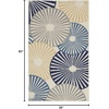 image:imageNourison Home Grafix White 3 x 5 Area Rug  Easy Clean Non Shedding Bed Room Living Room Dining Room Kitchen 3 x 5White