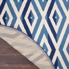 image:imageNourison Home Grafix White Blue 53 x Round Area Rug  Easy Clean Non Shedding Bed Room Living Room Dining Room Kitchen 5 x RoundWhite Blue