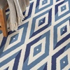 image:imageNourison Home Grafix White Blue 53 x Round Area Rug  Easy Clean Non Shedding Bed Room Living Room Dining Room Kitchen 5 x RoundWhite Blue