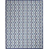 image:imageNourison Home Grafix White Blue 53 x Round Area Rug  Easy Clean Non Shedding Bed Room Living Room Dining Room Kitchen 5 x RoundWhite Blue