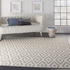 image:imageNourison Home Grafix White Blue 53 x Round Area Rug  Easy Clean Non Shedding Bed Room Living Room Dining Room Kitchen 5 x RoundWhiteGrey