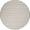 image:imageNourison Home Grafix White Blue 53 x Round Area Rug  Easy Clean Non Shedding Bed Room Living Room Dining Room Kitchen 5 x RoundWhiteGrey
