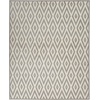 image:imageNourison Home Grafix White Blue 53 x Round Area Rug  Easy Clean Non Shedding Bed Room Living Room Dining Room Kitchen 5 x RoundWhiteGrey