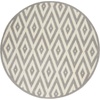 image:imageNourison Home Grafix White Blue 53 x Round Area Rug  Easy Clean Non Shedding Bed Room Living Room Dining Room Kitchen 5 x RoundWhiteGrey