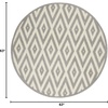 image:imageNourison Home Grafix White Blue 53 x Round Area Rug  Easy Clean Non Shedding Bed Room Living Room Dining Room Kitchen 5 x RoundWhiteGrey