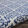 image:imageNourison Home Grafix White Blue 8 x Round Area Rug  Easy Clean Non Shedding Bed Room Living Room Dining Room Kitchen 8 x Round