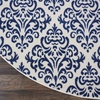 image:imageNourison Home Grafix White Blue 8 x Round Area Rug  Easy Clean Non Shedding Bed Room Living Room Dining Room Kitchen 8 x Round