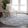 image:imageNourison Home Grafix White Blue 8 x Round Area Rug  Easy Clean Non Shedding Bed Room Living Room Dining Room Kitchen 8 x Round