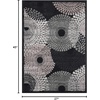 image:imageNourison Home Graphic Illusions Grey 79 x 1010 Area Rug  Easy Clean Non Shedding Bed Room Living Room Dining Room Kitchen 8 x 11Black