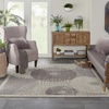 image:imageNourison Home Graphic Illusions Grey 79 x 1010 Area Rug  Easy Clean Non Shedding Bed Room Living Room Dining Room Kitchen 8 x 11Grey