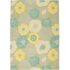 image:imageNourison Home Home amp Garden Green 79 x 1010 Area Rug  Easy Clean Non Shedding Bed Room Living Room Dining Room Kitchen 8 x 11Green