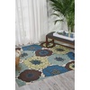 image:imageNourison Home Home amp Garden Green 79 x 1010 Area Rug  Easy Clean Non Shedding Bed Room Living Room Dining Room Kitchen 8 x 11Light Blue