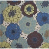 image:imageNourison Home Home amp Garden Green 79 x 1010 Area Rug  Easy Clean Non Shedding Bed Room Living Room Dining Room Kitchen 8 x 11Light Blue