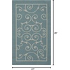 image:imageNourison Home Home amp Garden IndoorOutdoor Orange 10 x 13 Area Rug Easy Cleaning Non Shedding Bed Room Living Room Dining Room Kitchen 10x13Light Blue