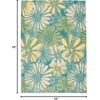 image:imageNourison Home Home amp Garden Ivory 53 x 75 Area Rug  Easy Clean Non Shedding Bed Room Living Room Dining Room Kitchen 5 x 8Blue