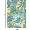 image:imageNourison Home Home amp Garden Ivory 53 x 75 Area Rug  Easy Clean Non Shedding Bed Room Living Room Dining Room Kitchen 5 x 8Blue