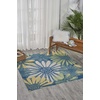 image:imageNourison Home Home amp Garden Ivory 53 x 75 Area Rug  Easy Clean Non Shedding Bed Room Living Room Dining Room Kitchen 5 x 8Blue
