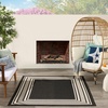 image:imageNourison Home Horizon IndoorOutdoor Black 3 x 5 Area Rug  Easy Clean Non Shedding Bed Room Living Room Dining Room Kitchen 3 x 5Black