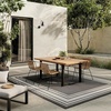 image:imageNourison Home Horizon IndoorOutdoor Black 3 x 5 Area Rug  Easy Clean Non Shedding Bed Room Living Room Dining Room Kitchen 3 x 5Black