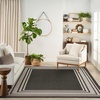 image:imageNourison Home Horizon IndoorOutdoor Black 3 x 5 Area Rug  Easy Clean Non Shedding Bed Room Living Room Dining Room Kitchen 3 x 5Black