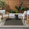 image:imageNourison Home Horizon IndoorOutdoor Black 3 x 5 Area Rug  Easy Clean Non Shedding Bed Room Living Room Dining Room Kitchen 3 x 5Black