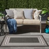 image:imageNourison Home Horizon IndoorOutdoor Black 3 x 5 Area Rug  Easy Clean Non Shedding Bed Room Living Room Dining Room Kitchen 3 x 5Black