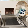 image:imageNourison Home Horizon IndoorOutdoor Black 3 x 5 Area Rug  Easy Clean Non Shedding Bed Room Living Room Dining Room Kitchen 3 x 5Black