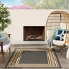 image:imageNourison Home Horizon IndoorOutdoor Black 3 x 5 Area Rug  Easy Clean Non Shedding Bed Room Living Room Dining Room Kitchen 3 x 5Charcoal