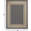 image:imageNourison Home Horizon IndoorOutdoor Black 3 x 5 Area Rug  Easy Clean Non Shedding Bed Room Living Room Dining Room Kitchen 3 x 5Charcoal
