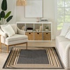 image:imageNourison Home Horizon IndoorOutdoor Black 3 x 5 Area Rug  Easy Clean Non Shedding Bed Room Living Room Dining Room Kitchen 3 x 5Charcoal