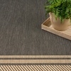 image:imageNourison Home Horizon IndoorOutdoor Black 3 x 5 Area Rug  Easy Clean Non Shedding Bed Room Living Room Dining Room Kitchen 3 x 5Charcoal