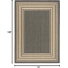 image:imageNourison Home Horizon IndoorOutdoor Black 3 x 5 Area Rug  Easy Clean Non Shedding Bed Room Living Room Dining Room Kitchen 3 x 5Charcoal