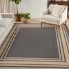image:imageNourison Home Horizon IndoorOutdoor Black 3 x 5 Area Rug  Easy Clean Non Shedding Bed Room Living Room Dining Room Kitchen 3 x 5Charcoal