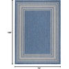 image:imageNourison Home Horizon IndoorOutdoor Black 3 x 5 Area Rug  Easy Clean Non Shedding Bed Room Living Room Dining Room Kitchen 3 x 5Denim