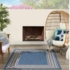 image:imageNourison Home Horizon IndoorOutdoor Black 3 x 5 Area Rug  Easy Clean Non Shedding Bed Room Living Room Dining Room Kitchen 3 x 5Denim