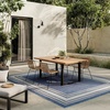 image:imageNourison Home Horizon IndoorOutdoor Black 3 x 5 Area Rug  Easy Clean Non Shedding Bed Room Living Room Dining Room Kitchen 3 x 5Denim
